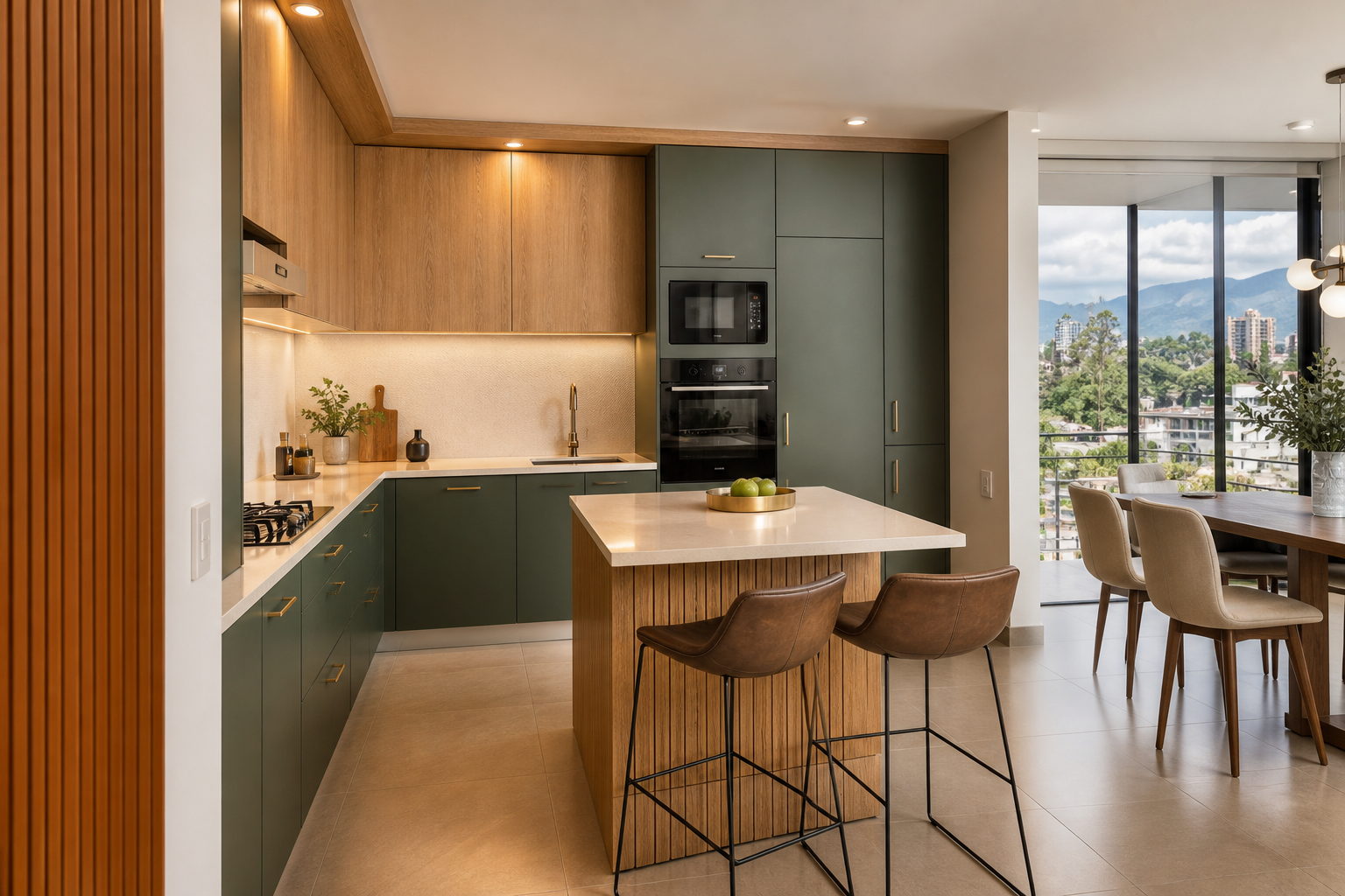 Cocina integral conceptual para apartamento en Floridablanca
